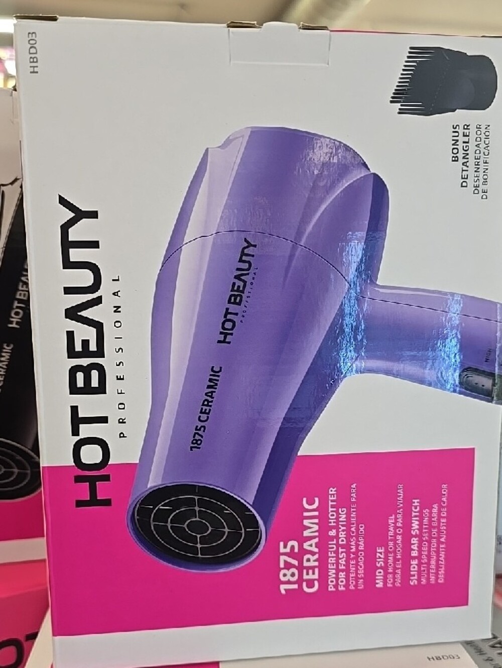 Professional 1875 Ceramic Hair Dryer - Purple - Picture 2 of 3